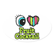Bright Eye Heart I Love Fruit Cocktail Sticker