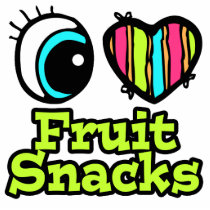 Bright Eye Heart I Love Fruit Snacks Photo Cutouts
