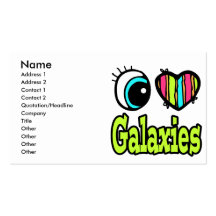 Bright Eye Heart I Love Galaxies Business Card