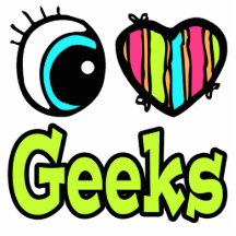 Bright Eye Heart I Love Geeks Photo Cutout