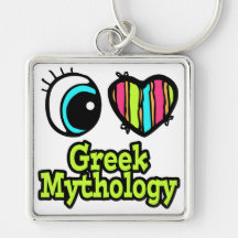 Bright Eye Heart I Love Greek Mythology Key Chains