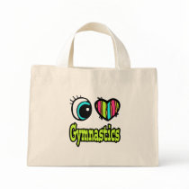 Bright Eye Heart I Love Gymnastics Tote Bag