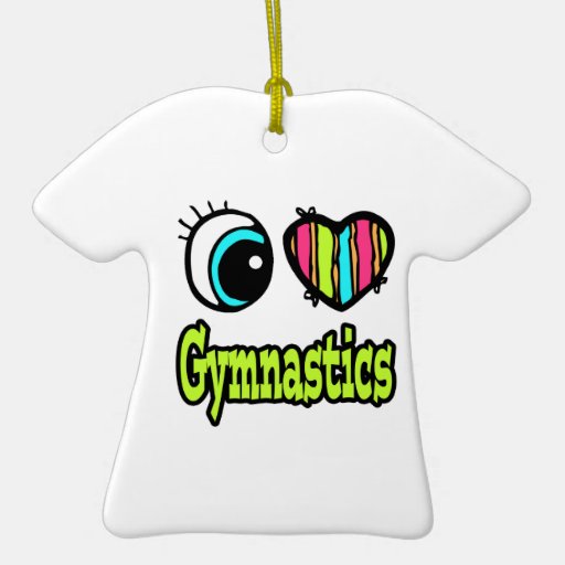 Bright Eye Heart I Love Gymnastics Ornament