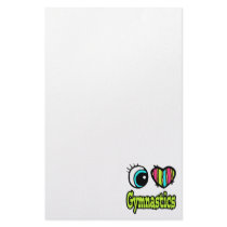 Bright Eye Heart I Love Gymnastics Customized Stationery