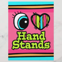Bright Eye Heart I Love Hand Stands Full Color Flyer