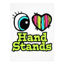 Bright Eye Heart I Love Hand Stands Personalized Invitations