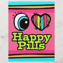Bright Eye Heart I Love Happy Pills Custom Flyer