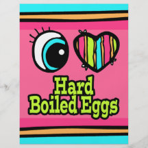 Bright Eye Heart I Love Hard Boiled Eggs Personalized Flyer