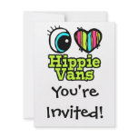 Bright Eye Heart I Love Hippie Vans Invites