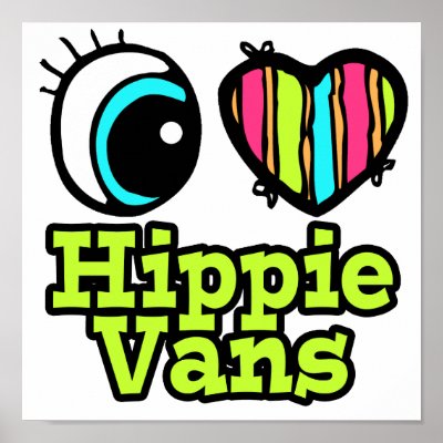 Bright Eye Heart I Love Hippie Vans Posters by super_shop