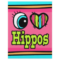 Bright Eye Heart I Love Hippos Full Colour Flyer