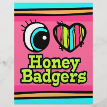 Bright Eye Heart I Love Honey Badgers Flyer