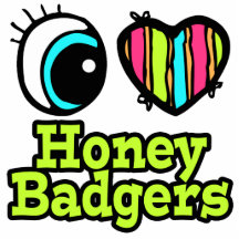 Bright Eye Heart I Love Honey Badgers Photo Cutout