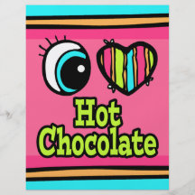 Bright Eye Heart I Love Hot Chocolate Full Color Flyer