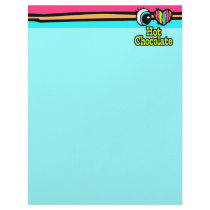Bright Eye Heart I Love Hot Chocolate Letterhead Template