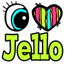 Bright Eye Heart I Love Jello Photo Sculptures