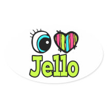 Bright Eye Heart I Love Jello Stickers