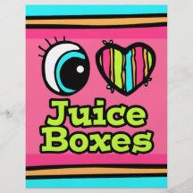 Bright Eye Heart I Love Juice Boxes Flyers