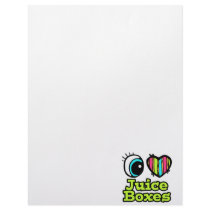 Bright Eye Heart I Love Juice Boxes Custom Letterhead