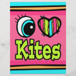 Bright Eye Heart I Love Kites Custom Flyer