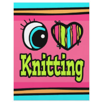 Bright Eye Heart I Love Knitting Full Colour Flyer
