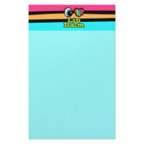Bright Eye Heart I Love Lip Balm Customized Stationery