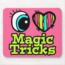 Bright Eye Heart I Love Magic Tricks Mousepad