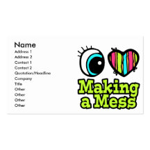 Bright Eye Heart I Love Making a Mess Business Cards