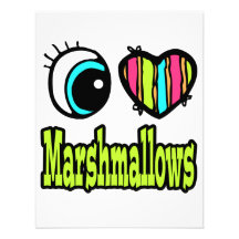 Bright Eye Heart I Love Marshmallows Personalized Announcements