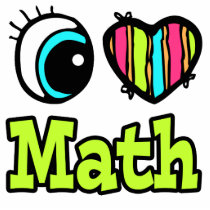 Bright Eye Heart I Love Math Photo Sculpture