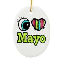 Bright Eye Heart I Love Mayo Christmas Ornament