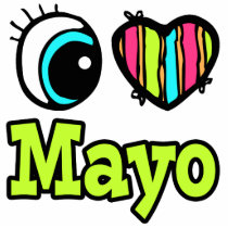 Bright Eye Heart I Love Mayo Acrylic Cut Outs