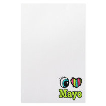 Bright Eye Heart I Love Mayo Stationery Design