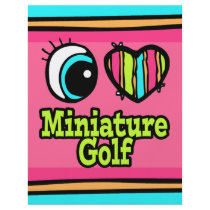 Bright Eye Heart I Love Miniature Golf Custom Flyer