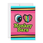 Bright Eye Heart I Love Monkey Bars Invites