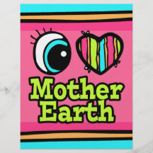Bright Eye Heart I Love Mother Earth Personalized Flyer