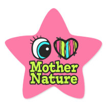 Bright Eye Heart I Love Mother Nature Star Stickers