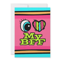 Bright Eye Heart I Love My BFF Invitation