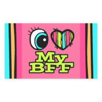 Bright Eye Heart I Love My BFF Sticker