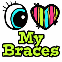 Bright Eye Heart I Love My Braces Acrylic Cut Out