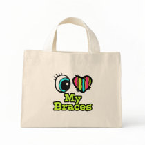 Bright Eye Heart I Love My Braces Canvas Bags