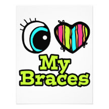 Bright Eye Heart I Love My Braces Personalized Invite