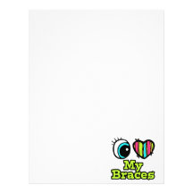 Bright Eye Heart I Love My Braces Letterhead Design