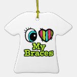 Bright Eye Heart I Love My Braces Christmas Ornament