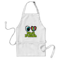 Bright Eye Heart I Love Nail Polish Aprons