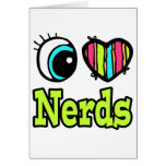 Bright Eye Heart I Love Nerds Card