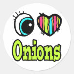 Bright Eye Heart I Love Onions Stickers