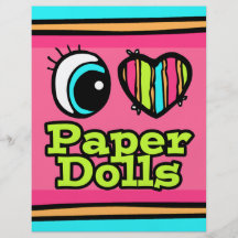 Bright Eye Heart I Love Paper Dolls Flyer