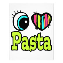 Bright Eye Heart I Love Pasta Custom Announcement