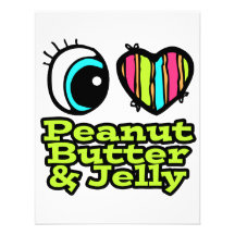Bright Eye Heart I Love Peanut Butter and Jelly Custom Invite